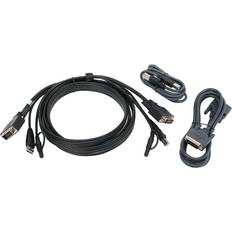 KVM Switches IOGEAR 10Ft Dual View Dviusb Kvm Cable,Kit With Audio Taa