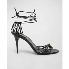 Saint Laurent Jota Strappy YSL Ankle-Wrap Sandals