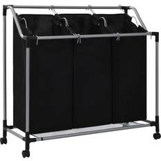 vidaXL Separador De Colada Con 3 Bolsas Acero Negro