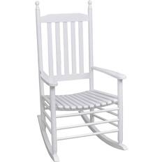 Plastic/Wood Rocking Chairs vidaXL 40858 White Rocking Chair 114cm