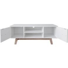 Natural TV Benches Birlea Engineered Wood White TV Bench 120x40cm