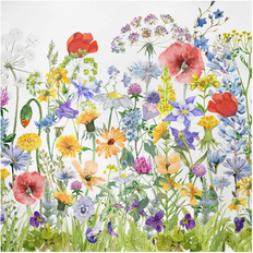 Klebefieber Watercolored Flower Meadow Multicolour Art encadré 20x20cm