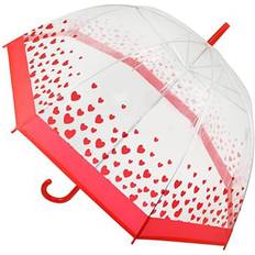 Umbrellas KAV Ladies Hearts Dome Red Ladies Transparent Clear Umbrella