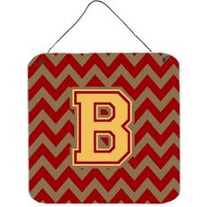 Gold Wall Decor ComfortCreator Letter B Chevron Garnet & Wall Decor