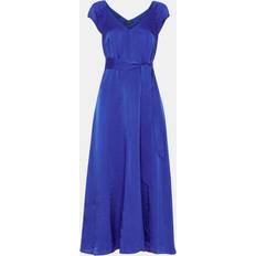 Blue - Midi Dress Dresses Whistles Arie Hammered Satin Midi Dress, Cobalt Blue