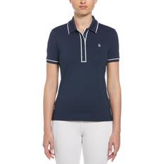 Mujer - Nylon Polos Original Penguin Performance Veronica Golf Polo Short Sleeve Women's - Black Iris Blue