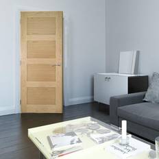 Doors Deanta Oak Unfinished Coventry 4P Interior Door (x)