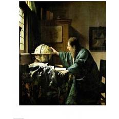 Wood Posters BrainBoosters The Astronomer 1668 Print Johannes Vermeer Poster