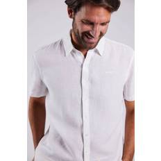 Sebago Tøj Sebago Linen Short Sleeve Skjorte WHITE