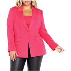 Elastane/Lycra/Spandex Blazers City Chic Plus Lottie Blazer Vibrant pink