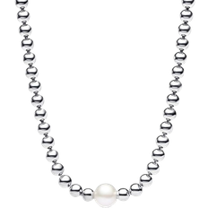 Pandora Beads Collier Necklace - Silver/Pearl