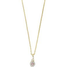 Guld - Rosa Halskæder Nordahl Andersen Pendant Small Rosette - Gold/Pink/Transparent