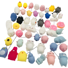 Animals Fidget Toys Squishies Kawaii Mochi Squeeze Stretch Stress Squishy 30pcs