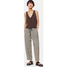 Clothing Whistles Link Check Print Trousers, Black/Multi