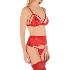 Mapale Womens Lace Cage Bra & Garter Set Style-8561