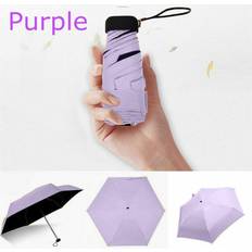 SRJ STAR purple Coating Parasol 5 Fold Sun Umbrella Pocket Compact Mini Umbrella Rain Not Specified