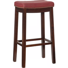 California Proposition 65 Warning Furniture Linon Claridge Red Bar Stool 32.2"