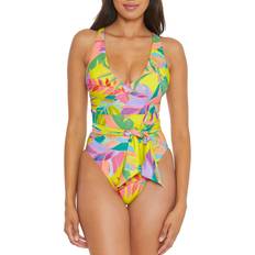 Elastane/Lycra/Spandex Swimsuits Becca Costa One-Piece Multi