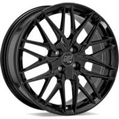 Alloy Rims Car Rims MSW 50-4 Alloy Wheels In Gloss Black Set Of 4 - 17x7 Inch ET37 4x100 PCD, Black