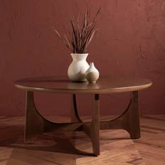 Round - Wood Coffee Tables Safavieh Couture Medium Oak Coffee Table 40"