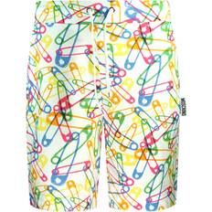 Moschino Multicolour Pin Design White Shorts
