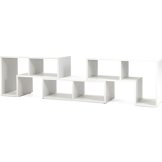 Ebern Designs White Benches Ebern Designs 3 PCS Stand Minimalist TV Bench