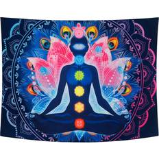 Polyester Wall Decor Tlily Seven Chakra Tapestry Yoga Meditation Tapestry Wall Decor