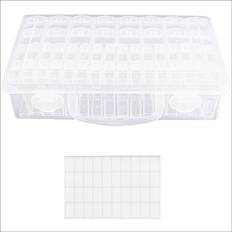 Tlily Compartment Clear Seed Bead Organizer Small Lid Storage Box