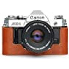 Handgjord av äkta läder halvkamera väska väska skydd för Canon AE-1 utan handtag Rufous färg
