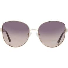 Guess Factory Ladies' Gradient Smoke Lens Sunglasses - Gold