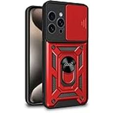 Cool Étui rigide avec anneau rouge pour iPhone 15 Pro Max