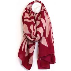 Pink Scarfs Pom Pom Womens Lightweight Scarf Eco Bamboo Soft Stylish Shawl Wrap Pink
