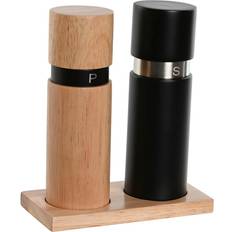 Rubber Spice Mills Home ESPRIT Black Natural Stainless Steel Rubber Salt 14 x 7 x 16.5 cm Pepper Mill