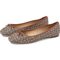 Donna Ballerine Coach Abigail Ballet Flats - Cocoa/ Burnished Amber Signature Jacquar