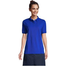 Lands' End 3XL Polo Shirts Lands' End Women's School Uniform Short Sleeve Mesh Polo Shirt Cobalt