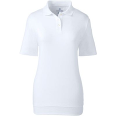 Lands' End 3XL Tops Lands' End Women's School Uniform Short Sleeve Bottom Polo Shirt White