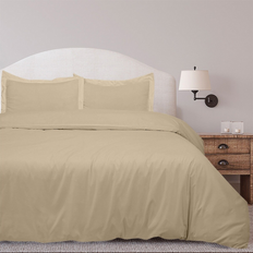 Royale Linens Sand Queen Size 90x90 Inches Duvet Cover Black