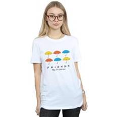 Coloured Umbrellas Cotton T-Shirt White