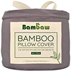 Bamboo Pillow Cases Bambaw Dark Grey Cases 2 Pack 50x75 cm Pillow Case Grey
