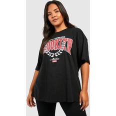 3XL T-shirts boohoo Plus Brooklyn Oversized T-shirt Black
