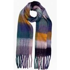 Paulo Due Warm Wool Blend Check Scarf Green One