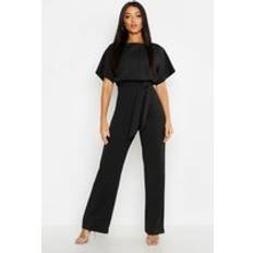 Jumpsuits & Overalls boohoo Womens Double Layer Jumpsuit Black