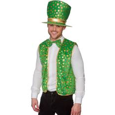 Oktoberfest Fancy Dresses Wicked Costumes St Patricks Day Waistcoat & Hat Set Multicoloured One