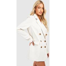Boohoo Men Dresses boohoo Double Breasted Mansy Blazer Dress Ecru