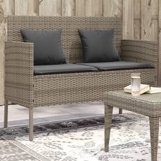Homie with Cushions 44.5 in x 24.0 in x 34.3 in Gray Garden Bench