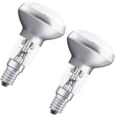 E14 Halogen Lamps Osram 2 x eco halogen reflektor r50 46w = 60w e14 concentra 30° warmweiß dimmbar matt