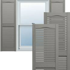 Windows Ekena Millwork W 26 H Lifetime Vinyl TailorMade Cathedral Top Center Window Shutter