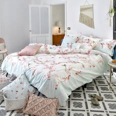 Bloomsbury Market Tutbury Pastel blue/Pink/Green Cotton 200 Traditional Duvet Cover Multicolour (200x)