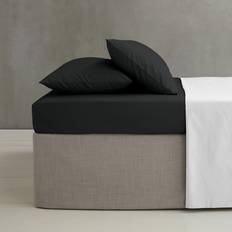Flat Sheet Bed Sheets Catherine Lansfield Iron Percale Extra Deep Fitted Bed Sheet Black