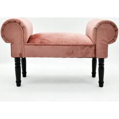 Pink Settee Benches Rosdorf Park Caius Upholstered Settee Bench